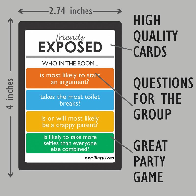 exciting Lives Friends Exposed: Fun Game for a Rocking Party or Birthdays, Over 200 Hilarious Questions to Play - Image 4